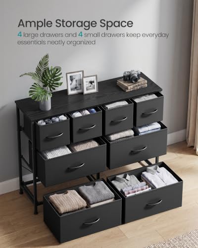 Wide Dresser for Bedroom, 8 Fabric Drawers with Steel Frame, view 5