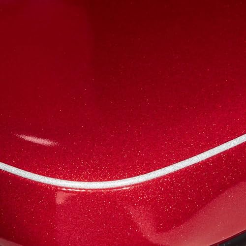 Glitter Sparkle Retro Chrome Kitchen Chair with 2" Box Seat, Red