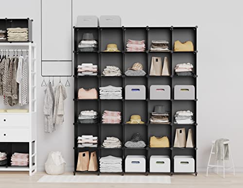 Closet Organizers and Storage, 9 Cube Storage Organizer, Black, view 3