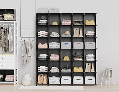 Closet Organizers and Storage, 9 Cube Storage Organizer, Black, view 3