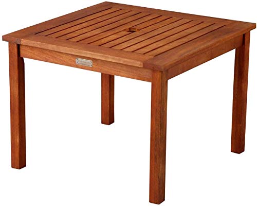 Natural outdoor wood umbrella side table, view 2