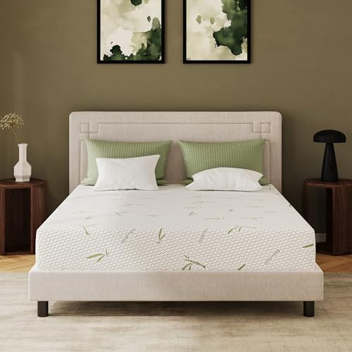 EGOHOME 8 Inch Queen Mattress Medium Plush, Green Tea Memory Foam Mattress, view 2