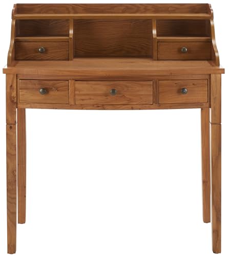 SAFAVIEH Landon Writing Wood Computer Desk, 36.2" Oak AMH6516A, view 5