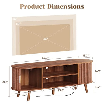 54 Inch Fluted TV Stand for TVs up to 55 Inch, view 3