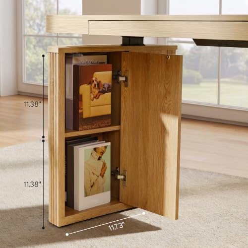 FLEXISPOT 55 x 24 Inch Executive Standing Desk with Drawer, Natural, view 3