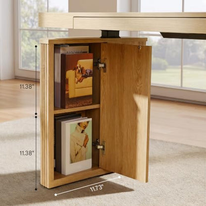 FLEXISPOT 55 x 24 Inch Executive Standing Desk with Drawer, Natural, view 3