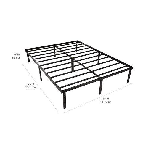 Sturdy Heavy-Duty Non-Slip Platform Bed Frame, Full Size, Steel Slat Support, view 3