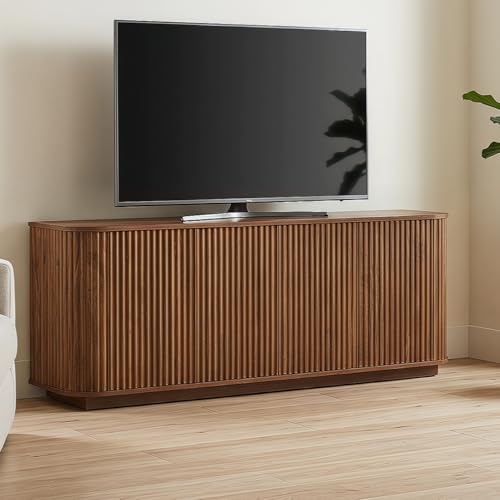 Fluted TV Stand for TVs Up to 75 Inch, view 2