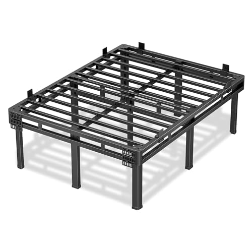 Queen Bed Frame, 16 inch Metal Bed Frame & Box Spring 2 in 1 Design, view 2