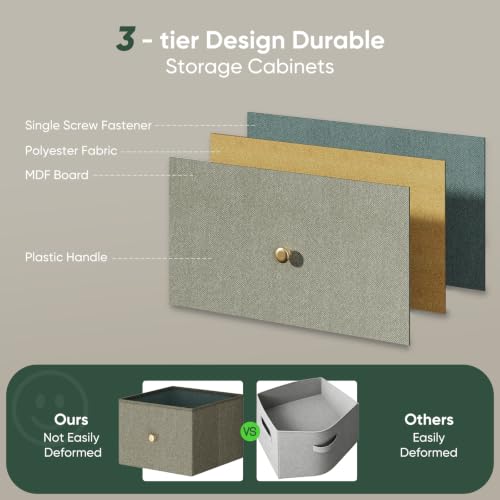 Fabric Dresser for Bedroom with 9 Drawers, Storage Tower, view 6