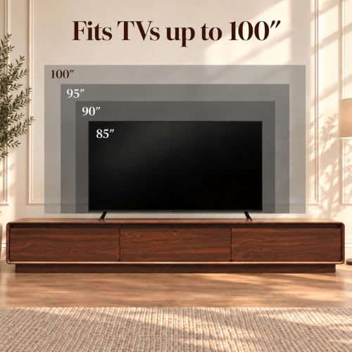 94.49'' Mid Century Modern TV Stand for Living Room with Storage, view 4