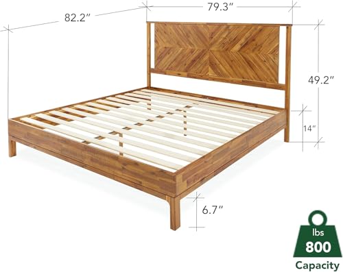 Vivian 14 Inch Deluxe Bed Frame with Headboard, view 3