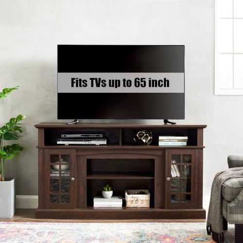 TV Stand for 65 Inch TV, Entertainment Center with Storage, Espresso, view 5