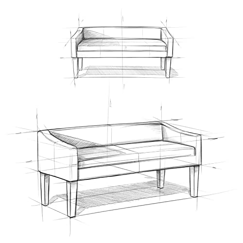 Parris Upholstered Bench - 50 inch Wide Upholstered Hallway Seat in Platinum, Contemporary Bench for Entryway or Living Room with Tufted Cushion, Solid Wood Legs and Sleek Profile