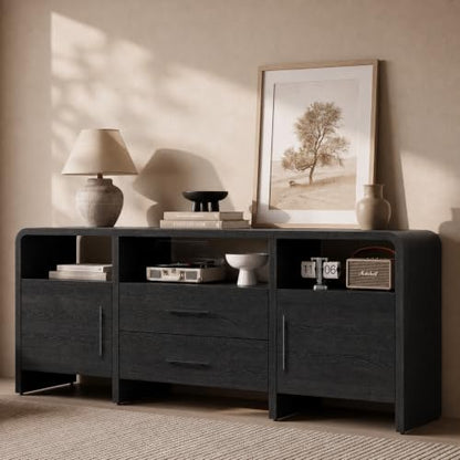 70" Curved TV Stand with Storage for TVs Up to 80", view 2