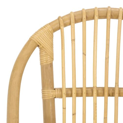SAFAVIEH Furniture - Oksana Woven Accent Chair - Natural Rattan - Fully Assembled - Ideal for Living Room, Bedroom, Dining Space, 17.7" Seat Height (ACH9904A)