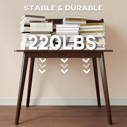 IOTXY Small Writing Desk with Hutch - 39.4" Work Computer Study Table, view 7