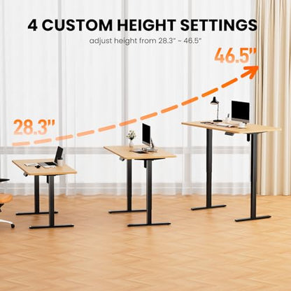 Electric Standing Desk Legs for 39.4-63.3 inch Desktops, 176 lbs, view 6