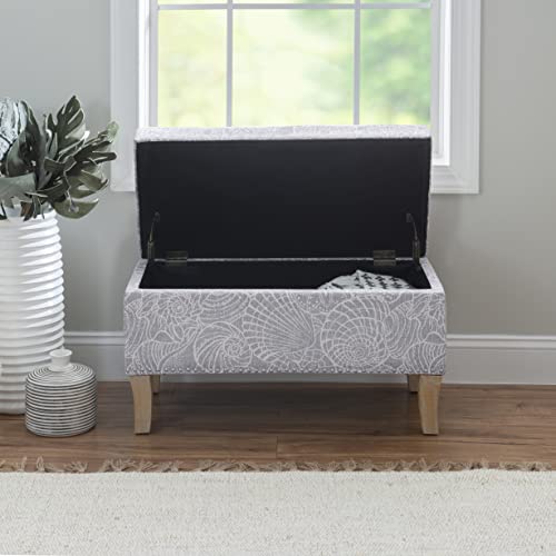 Stone Upholstered Storage Stephanie Ottoman