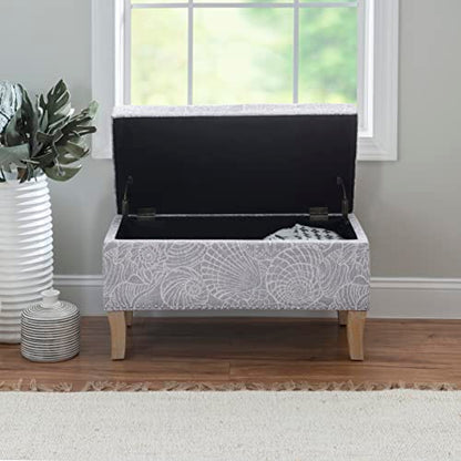 Stone Upholstered Storage Stephanie Ottoman