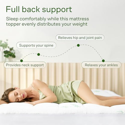 Queen Ultra Soft Mattress Topper — Back Pain Relief, view 5