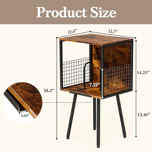 Record Player Stand with Storage Holds 100+ Vinyl Records, view 4