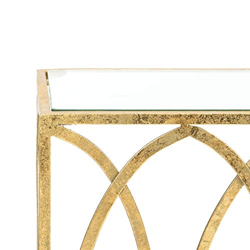 Safavieh Home Carina Gold Foil and Glass Console Table
