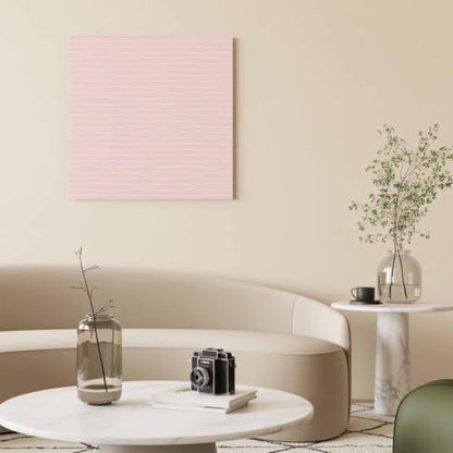 Modern Pink Wavy Stripe Canvas Print Wall, Abstract Trend Rippling Water Lines Framed Canvas Art Wall Decor Pictures Painting Artwork for Living Room Bedroom, Ready to Hang, 28" x 28"