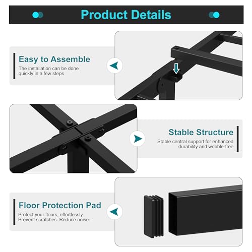 Heavy Duty Metal Twin Bed Frame, view 6