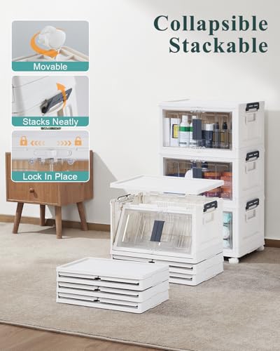 23QT Storage Bins with Lids for Closet, Office, Dorm, 3 Pack, view 6