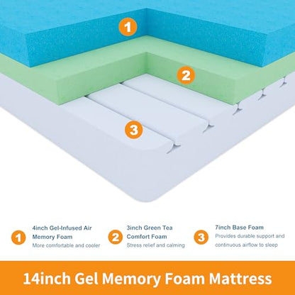 14 Inch King Mattress For Back Pain, CertiPUR-US Certified, view 6