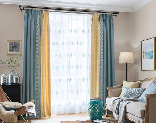 1 Inch Double Curtain Rods for Windows 66 to 120 Inch, Black | Heavy Duty Dual Curtain Rods, 33lbs Weight Capacity, Adjustable for Windows 54-116 Inch, Decorative for Bedroom