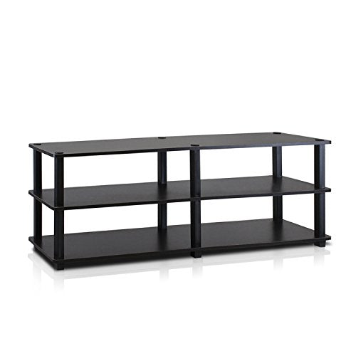 Furinno Turn-S-Tube 3-Tier TV Stand and End Tables Set (Espresso/Black)