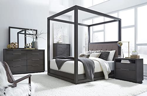 Solid-Wood Canopy Bed, California King, Oxford - Dolphin