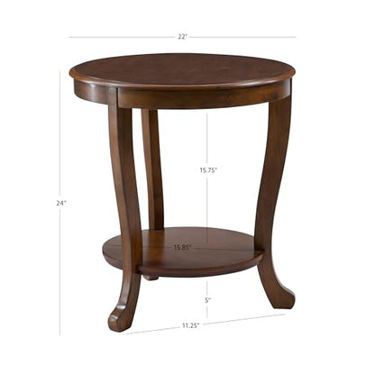 Powell Sabine Hazelnut Modern Classic Side Table