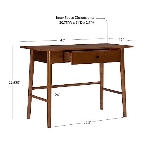 Melissa Mid Century Walnut Desk by, view 4
