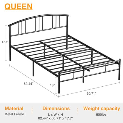 Queen Bed Frame with Headboard and Footboard, view 3