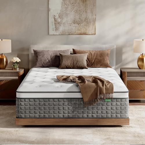 King Size Mattress, Medium Firm 12 Inch Hybrid Mattress King Size in a Box, view 2