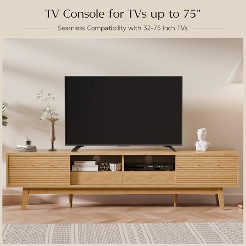 70" Mid Century Modern TV Stand for TVs up to 75 Inch, view 4
