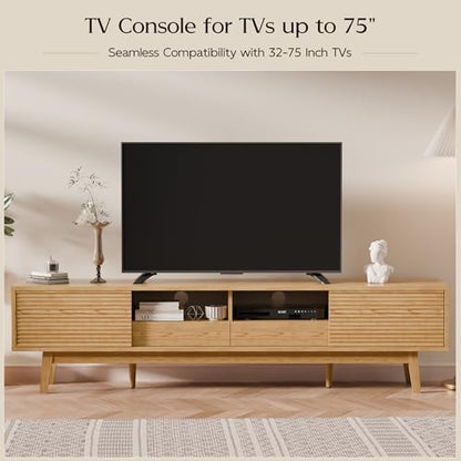 70" Mid Century Modern TV Stand for TVs up to 75 Inch, view 4