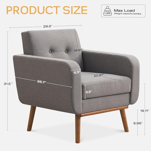 Living Room Set, Button Tufted Living Room Furniture Sets, Upholstered Modern Couch Set with Solid Frame, Sofa Set for Living Room (Dark Grey, 3 Piece Set-1*loveseat+2*Chair)