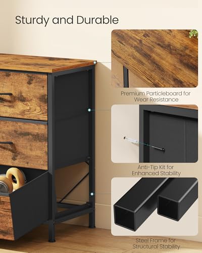 Dresser with 9 Fabric Drawers, TV Stand for TVs Up to 55 Inches, view 7