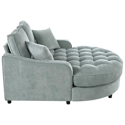55" Modern Chaise Lounge Sofa Bed, view 5