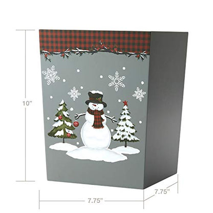 Woodland Winter, Wastebasket, Red