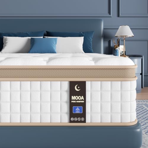 Queen Mattress, 12 Inch Cooling Hybrid Mattress in a Box, Medium Firm, view 2