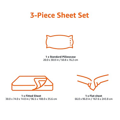 Lightweight Super Soft Easy Care Wrinkle Free Microfiber 3 Piece Bed Sheet Set, view 7