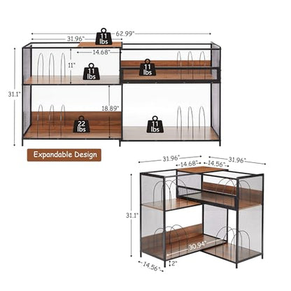 Record Player Stand with Vinyl Storage Cabinet, view 3