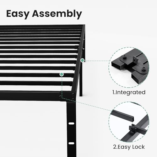 Full Size Metal Bed Frame, Platform Bed Frame, 12 Inch, view 5