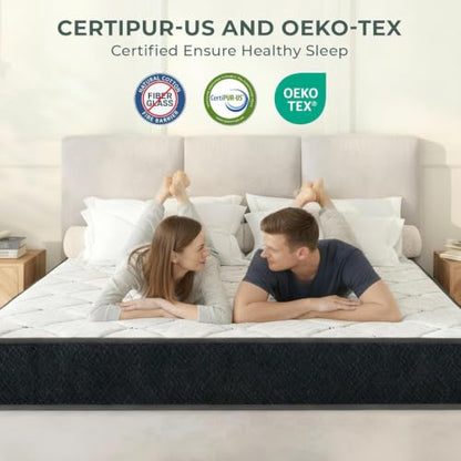 10 Inch Premium Queen Hybrid Mattress in a Box – Cooling Gel Memory Foam, view 4