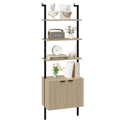 73" Tall Bookshelf with Cabinet, view 2